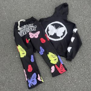 Ensemble de survêtement personnalisé vintage pour enfants Sweat à capuche pour père et pantalon de survêtement évasé à jambe droite Survêtement pour hommes et enfants - Product Image 5