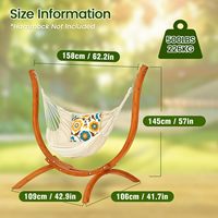 Support de hamac en bois de mélèze personnalisé avec chaise suspendue en coton et polyester pour la maison, le jardin et la cour