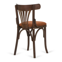 Chaise de salle à manger Reyma avec structure en teck, finition noyer traditionnelle, design moderne européen, revêtement en lin - Idéale pour appartement