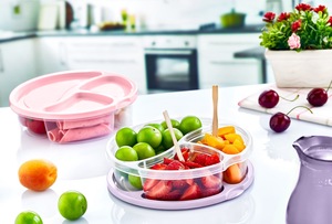 กล่องอาหารกลางวันทรงกลมแบ่งช่อง 750 มล. พร้อมฝาปิด ปลอดสาร BPA ผลิตจากพลาสติกทนทาน สำหรับใส่ผลไม้ ขนม อาหารกลางวัน ทำความสะอาดง่าย - Product Image 3