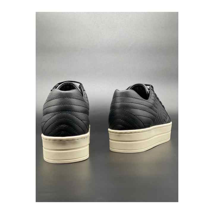 Women's Beige Sneaker Quilted Genuine Leather Sports Shoes