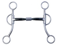 Mors de cheval de luxe à joues pleines avec anneau en D, réglable, écologique, réutilisable, en acier inoxydable, pour l'équitation western