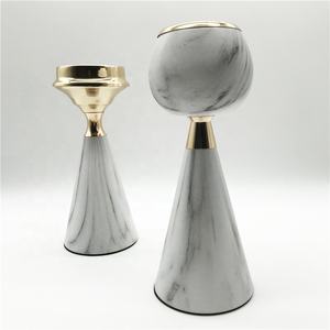 Bougeoir en marbre naturel et incassable, de forme personnalisée, éblouissant, centre de table de mariage Royal - Product Image 3