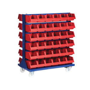 Conveniente soporte de herramientas de plástico duradero de dos caras con ruedas 112X500X1050mm para almacenamiento práctico de herramientas - Product Image 1