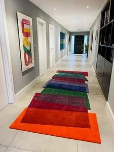 Alfombra de lana moderna colorida para uso doméstico, construcción suave, duradera y ecológica para sala de estar, dormitorio, comedor, suelo decorativo - Product Image 6