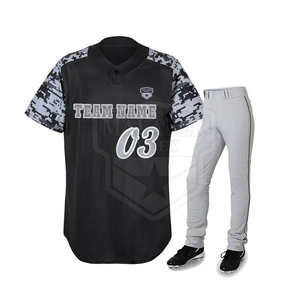 Uniforme de baseball respirant grande taille pour hommes, vente en gros d'uniformes de baseball durables - Product Image 1