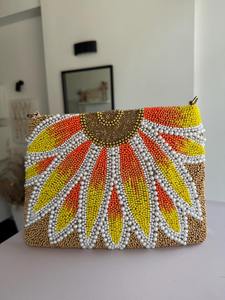 Luxury <b>Gold</b> Foil Beads Purses and Handbags Designer Women Clear Acrylic Box Evening <b>Clutch</b> Bags for Wedding Party - Product Image 6