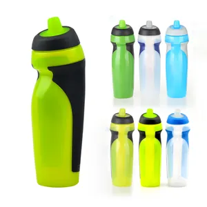 Botella de agua deportiva para ciclismo, accesorio de plástico para bebidas con logotipo personalizado de grado alimenticio, proveedor profesional