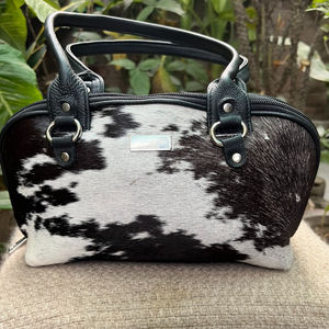 Meilleure vente, petit sac à main double pour femmes en cuir de vachette, très vendu, sac à main fait main pour shopping, sac décontracté, ensemble à poils en cuir de fourrure - Product Image 1