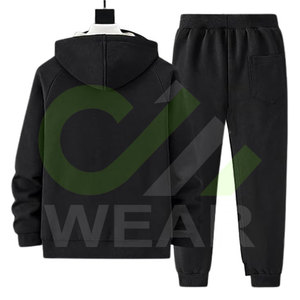 ชุดวอร์มผ้าฟลีซหนาสำหรับผู้ชายชุดวอร์มมีฮู้ด2ชิ้นมีให้เลือกทุกสีและทุกขนาด - Product Image 2