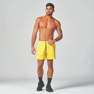 Pantalones cortos deportivos de aluminio y forro polar de poliéster reciclado de secado rápido con cordón de ajuste regular en cintura elástica 2025 al por mayor - Product Image 4