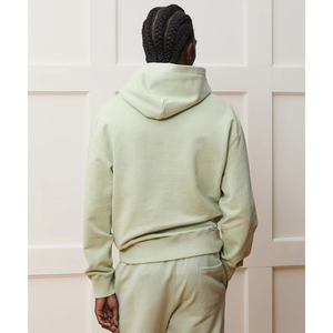 Customizable Mint-green Two piece Jogger set for Men Elastic Hem Joggers Ribbed Hem and Cuffs <b>Short</b> Loose Hoodie For Men - Product Image 5