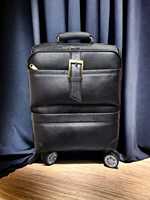 Sac de voyage vintage en cuir véritable à motif géométrique, léger, grande capacité, fermeture éclair durable, poignée souple