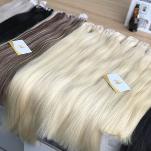 Vente flash Noël 100% cheveux humains vierges Remy Extension de cheveux Cuticule alignée Ondulation lisse soyeuse Origine Vietnam 100g 8-32 pouces Cheveux - Product Image 1