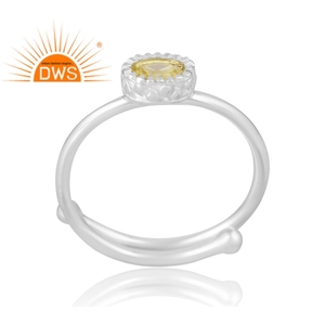 Anillo de piedras preciosas de topacio limón Natural de Plata de Ley 925 más vendido, joyería personalizada para mujer, regalo para ella - Product Image 1
