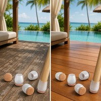 Protections de pieds de meubles en silicone anti-rayures, patins en feutre, capuchons cylindriques pour usage intérieur et extérieur