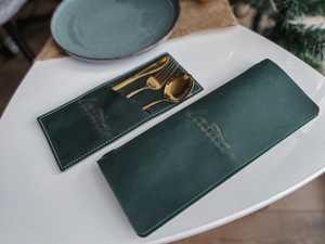 Porte-couverts en cuir fait main pour organisateur de salle à manger de Restaurant support de stockage de couverts Vintage LRCH-0039 - Product Image 5