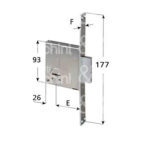 DOUBLE MAP LOCK, serrure à mortaise 2 tours, coffret zingué, livré avec: Contre-plaque 0628200, 3 clés - Product Image 1