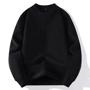 เสื้อสเวตเตอร์คอกลมทรงหลวมมีฮู้ดสำหรับฤดูใบไม้ร่วงเสื้อสเวตเตอร์ลำลองแบบสวมออกแบบโลโก้ได้ตามต้องการ2025 - Product Image 3