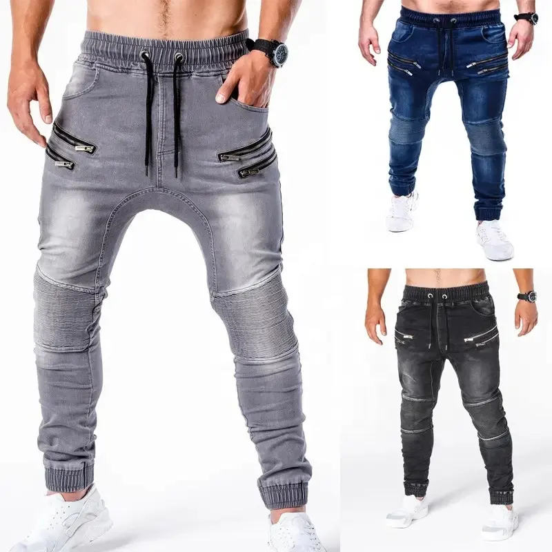 Customized Fashion Factory Spring Autumn Wholesale Mens Jeans Denim Slim Pants Men Casual Leisure Men's Trousers