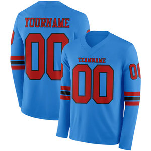 Maillot de football américain sur mesure OEM, respirant, séchage rapide, protection UV, antibactérien, grande taille adulte, manches courtes, entraînement - Product Image 4