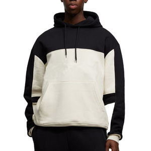 2025 suéter de punto gráfico grueso de felpa informal para hombre con capucha XS cálido ajuste holgado parche blanco negro moda Invierno Polar - Product Image 1