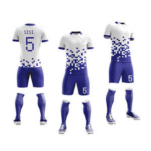 เสื้อฟุตบอลทีมขายส่งแบบกำหนดเอง ปักลายได้  ชุดยูนิฟอร์มสีพื้น ระบายอากาศได้ดี น้ำหนักเบา แขนสั้น ผู้ชาย โพลีเอสเตอร์ 100% - Product Image 5