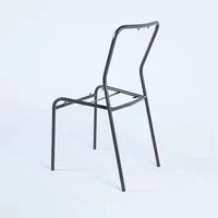 Chaise de salle à manger moderne en métal pour intérieur et extérieur, idéale pour la maison, le bureau, la salle de maquillage, le salon, la salle de bain, l'école, le parc - Meubles en gros
