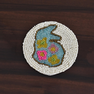 Usine À La Main Perlé Sous-Verre Rond Décoratif Boisson Tapis pour Table À Manger Thé Café Porte-Tasse En Vrac En Gros Approvisionnement - Product Image 1