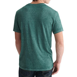 Nouveau design personnalisé impression 180gm T-shirts à manches courtes pour hommes T-shirt de couleur unie col en V avec motifs personnalisés T-shirts pour hommes - Product Image 6