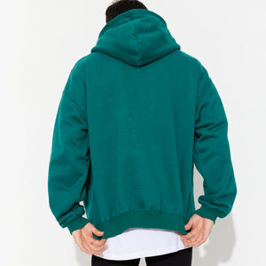 Alta calidad 360gsm 100% algodón personalizado bordado liso teñido de gran tamaño hombres Streetwear Sudadera con capucha con bolsillo para otoño - Product Image 3