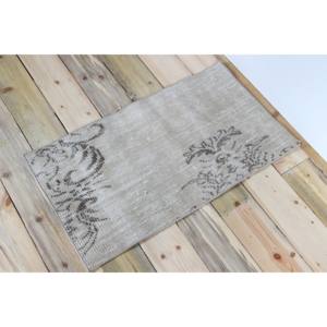 Petit tapis vintage 1,7x3 pieds, tapis turc en laine marron à motifs floraux - Product Image 2