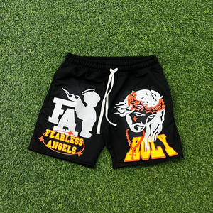 Pantalones cortos informales de algodón con estampado de espuma acolchada para hombre, ropa de calle, de baloncesto, para correr, alta calidad - Product Image 4