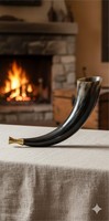 Corne de Viking authentique faite à la main, écologique, légère, en corne de bœuf naturelle polie, design Art Déco, pour mariage, fête, extérieur