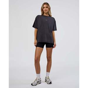 T-shirt oversize Go-To FLXCotton en coton noir délavé blanc uni - Product Image 5