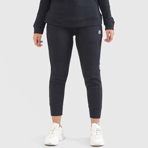GA Signature Black Casual Joggers for Women High-Waisted Midsize XL Breathable Canvas Fabric Elastic Waist Closure Wrinkled - Product Image 1
