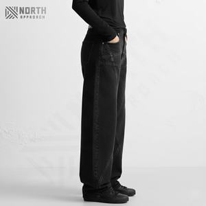 กางเกงยีนส์ทรงแบ็กกี้สีน้ำเงินเข้ม รุ่นใหม่ปี 2025 สำหรับผู้ชาย ดีไซน์เนอร์ออกแบบ ทรงดั้งเดิม กางเกงยีนส์แท้ - Product Image 5