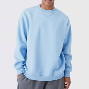 OEM al por mayor hombres 100% algodón Terry cuello redondo sudaderas personalizadas hombro caído sudaderas con capucha de gran tamaño 3D bordado ácido lavado estilo - Product Image 4