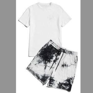 Camisetas estampadas personalizadas de peso pesado para hombre, conjuntos de pantalones cortos para correr, ropa de calle transpirable, Conjunto de camiseta de precio barato para hombre OEM - Product Image 6