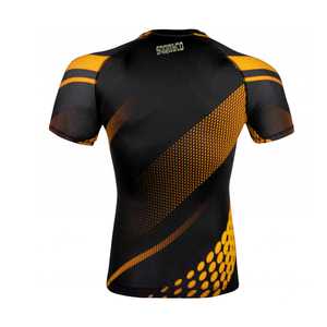 Protection contre les éruptions cutanées noires imprimées. Chemise de Compression à manches courtes, chemises d'entraînement et protection contre les éruptions cutanées pour MMA - Product Image 4