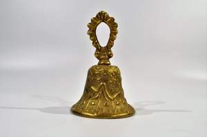 Nouvelle cloche à poignée en laiton de haute qualité vente chaude cloche à poignée en laiton pur pour temple prière bureau église en gros prix bas quantité minimale de commande - Product Image 5