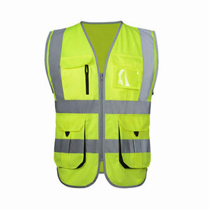 Chaleco de Seguridad Ajustable de Primera Calidad, Chaqueta de Poliéster Impermeable, Transpirable, de Alta Visibilidad, Ligero y Reflectante - Product Image 2