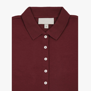 Camisa sin Mangas Color Borgoña para Mujer, Lona, Color Sólido, Casual, Largo Regular, 100% Algodón, Personalizable, Harry Johnson - Product Image 4
