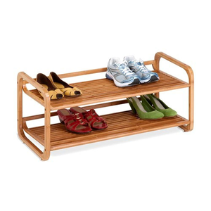 2 Tier Bamboo <b>Shoe</b> Rack Furniture natural Product made from Vietnamese bamboo laminate Wholesale Made by VgreenArt from Vietnam - Product Image 2