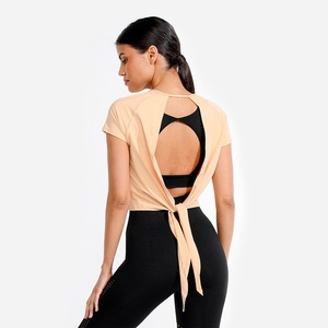 Camiseta Corta de Moda para Mujer, Camiseta de Verano de Manga Corta, Corte Personalizado, Estilo con Nudos, Camisetas Cortas para Mujer - Product Image 6