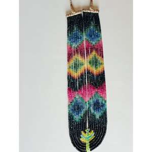 สร้อยคอหินธรรมชาติทรงเหลี่ยมหลายเหลี่ยม ขนาด 3.5 มม.-4.0 มม. ความยาว 22 นิ้ว 9 เส้น หลากสี - Product Image 1