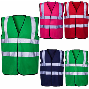 Venta al por mayor de alta visibilidad chaleco de seguridad de color naranja tela de malla ropa de trabajo de seguridad otro uniforme reflectante de advertencia ropa de trabajo chaleco - Product Image 1