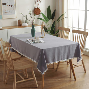 <span class=keywords><strong>Tovaglia</strong></span> Moderna in <span class=keywords><strong>Cotone</strong></span> Intrecciato con Nappe, Lavabile in Lavatrice, Impermeabile, Antimacchia, Monouso per Matrimoni, Feste, Banchetti, Natale - Product Image 6