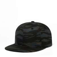 Gorra Trucker de Malla con Estampado de Hojas Tropicales, Unisex, Ajustable, Estilo Casual de Verano, Diseño de 6 Paneles, Color Azul
