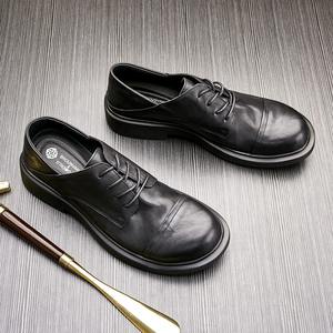 Chaussures mocassins en cuir de veau avec détails cousus à la main et soutien de la voûte plantaire, chaussures de ville pour hommes - Product Image 3